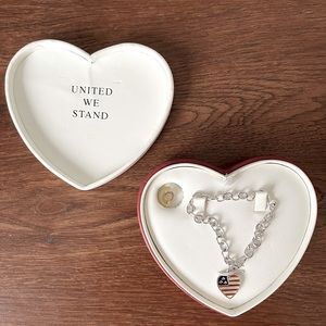 American Flag Charm Bracelet